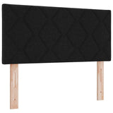 Letto a molle con cuscino con testiera Nero 90 x 190 cm Tessuto
