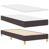 Letto a molle con materasso Marrone Scuro 90 x 200 cm Tessuto