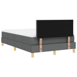 Letto a molle con materasso Grigio scuro 120 x 190 cm Tessuto