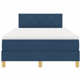 Letto a molle con materasso Blu 120 x 190 cm Tessuto