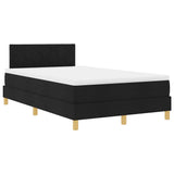 Letto a molle con materasso Nero 120 x 200 cm Tessuto