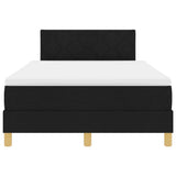 Letto a molle con materasso Nero 120 x 200 cm Tessuto