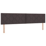 Letto a molle con cuscino Marrone Scuro 200 x 200 cm Tessuto