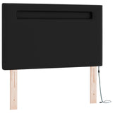 Letto a molle con materasso Nero 90 x 190 cm Pelle sintetica