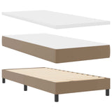 Letto a molle Cappuccino 90 x 190 cm Pelle sintetica