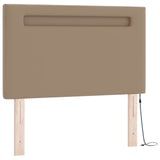 Letto a molle Cappuccino 90 x 190 cm Pelle sintetica