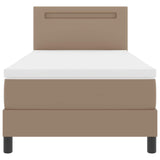 Letto a molle Cappuccino 90 x 190 cm Pelle sintetica