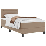 Letto a molle Cappuccino 90 x 190 cm Pelle sintetica