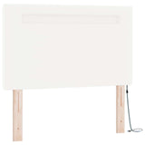 Letto a molle con materasso Bianco 100 x 200 cm Pelle sintetica