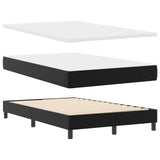 Letto a molle con materasso Nero 120 x 190 cm Pelle sintetica