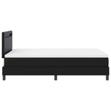 Letto a molle con materasso Nero 120 x 190 cm Pelle sintetica