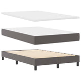 Letto a molle con materasso Grigio 120 x 200 cm Pelle sintetica