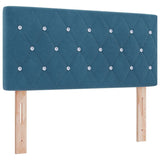 Letto a molle con materasso Blu Scuro 90 x 200 cm Velluto