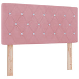 Letto a molle con materasso Rosa 120 x 190 cm Velluto