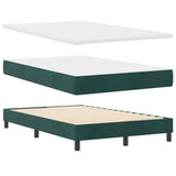 Letto a molle con materasso Verde Scuro 120 x 200 cm Velluto