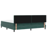 Letto a molle con materasso Verde Scuro 200 x 200 cm Velluto