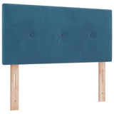 Letto a molle con materasso Blu Scuro 100 x 200 cm Velluto