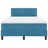 Letto a Molle con Materasso Blu scuro 120 x 190 cm Tessuto