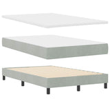 Letto a molle con testiera Grigio chiaro 120 x 200 cm Velluto