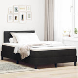Letto a molle con materasso Nero 120 x 200 cm Velluto