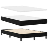 Letto a molle con materasso Nero 120 x 200 cm Velluto
