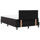 Letto a molle con materasso Nero 120 x 200 cm Velluto