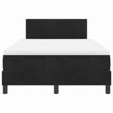 Letto a molle con materasso Nero 120 x 200 cm Velluto