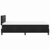 Letto a molle con materasso Nero 120 x 200 cm Velluto