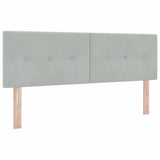Letto a molle con materasso Grigio chiaro 140 x 190 cm Velluto