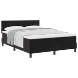 Letto a molle con testiera Nero 140 x 190 cm Velluto