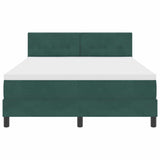 Letto a molle con testiera Verde Scuro 140 x 190 cm Velluto