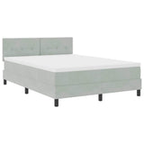 Letto a molle con testiera Grigio chiaro 140 x 200 cm Velluto