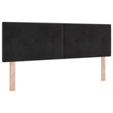 Letto a molle con testiera Nero 140 x 200 cm Velluto