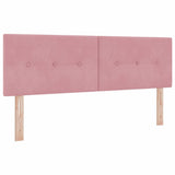 Letto a molle con materasso Rosa 160 x 200 cm Velluto