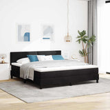 Letto a molle con testiera Nero 180 x 200 cm Velluto