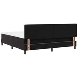 Letto a molle con testiera Nero 180 x 200 cm Velluto