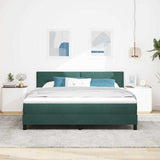 Letto a molle con materasso Verde Scuro 180 x 200 cm Velluto