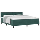 Letto a molle con materasso Verde Scuro 180 x 200 cm Velluto