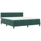 Letto a molle con materasso Verde Scuro 180 x 200 cm Velluto