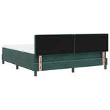 Letto a molle con materasso Verde Scuro 180 x 200 cm Velluto