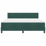 Letto a molle con materasso Verde Scuro 180 x 200 cm Velluto