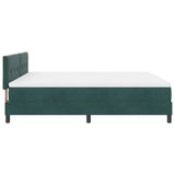 Letto a molle con materasso Verde Scuro 180 x 200 cm Velluto