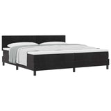 Letto a molle con testiera Nero 200 x 200 cm Velluto