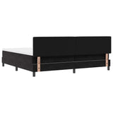 Letto a molle con testiera Nero 200 x 200 cm Velluto
