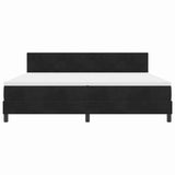 Letto a molle con testiera Nero 200 x 200 cm Velluto
