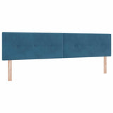 Letto a molle con materasso Blu Scuro 200 x 200 cm Velluto