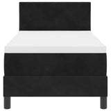 Letto a molle con materasso Nero 80 x 200 cm Velluto