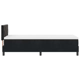 Letto a molle con materasso Nero 80 x 200 cm Velluto