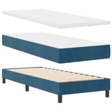 Letto a molle con materasso Blu Scuro 80 x 200 cm Velluto