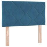 Letto a molle con materasso Blu Scuro 80 x 200 cm Velluto